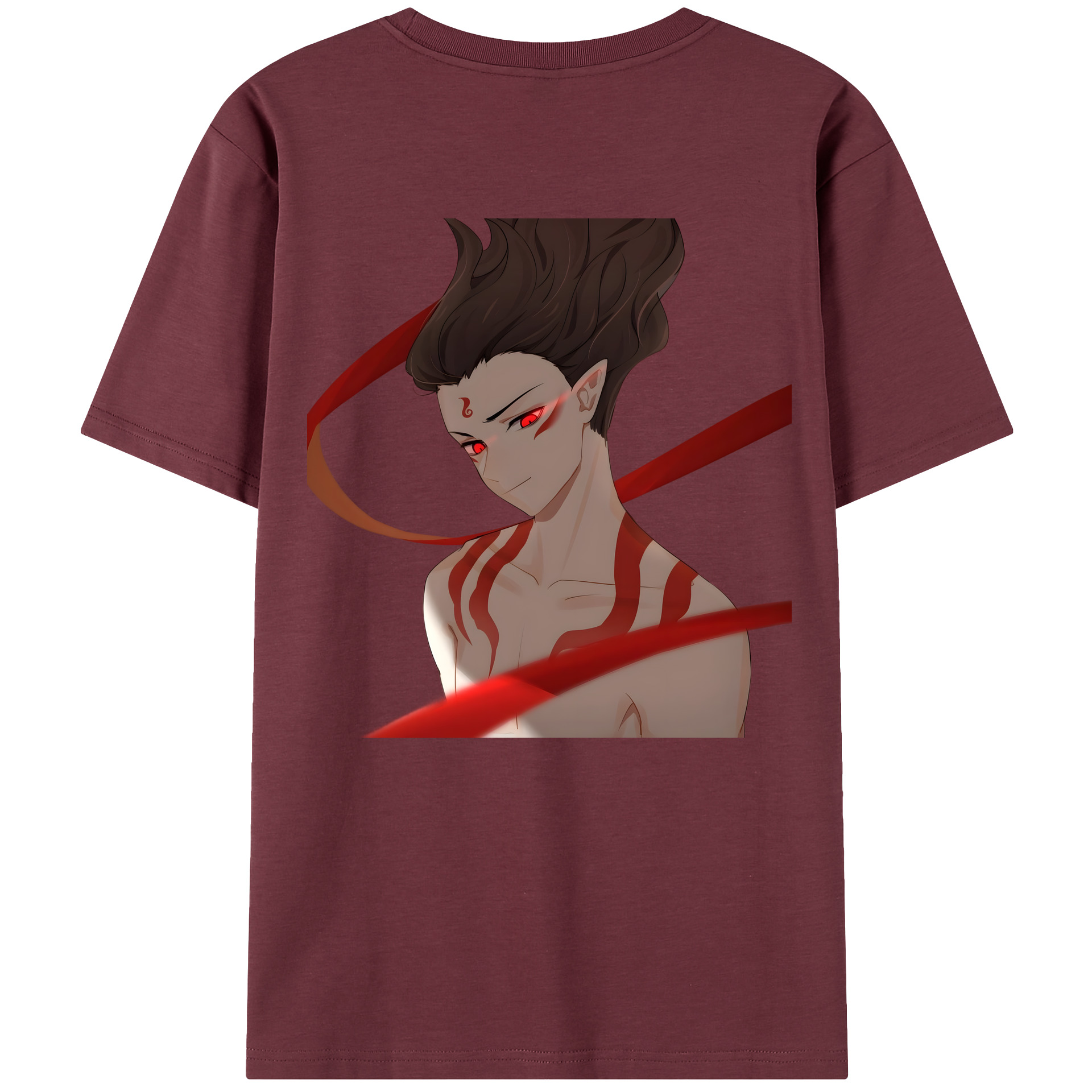 （画像用） Ne Zha 2 ナタ 魔童の大暴れ 綿100％半袖Tシャツ（背面プリント）